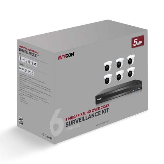 Buy 5MP HD DVR and Turret Cameras 6 with Power Supply Online - ALT Direct Alarm and Video Surveillance